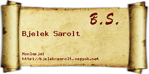 Bjelek Sarolt névjegykártya